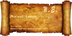 Murvai Emese névjegykártya